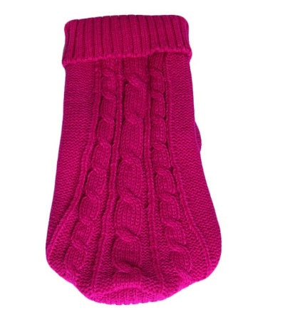 Knitted Wool Dog Sweater | Soft And Warm Dog Sweater with Buttons Rose red / L Dog clothes