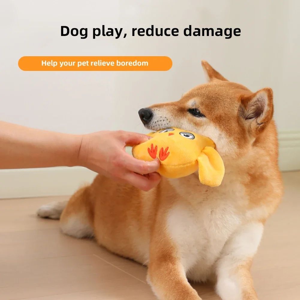 Plush Squeaky Dog Toys | Cute Bite Resistant Animal Shapes for All Dog Sizes home