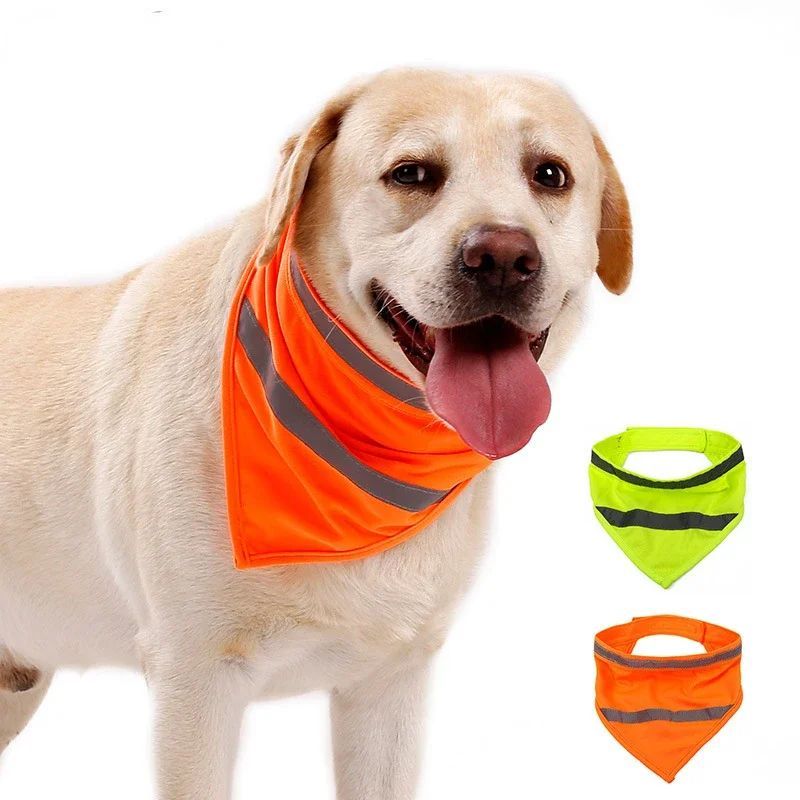 High Visibility Reflective Dog Bandana | Safety Bandana for Night Walks And Outdoor Adventures bow