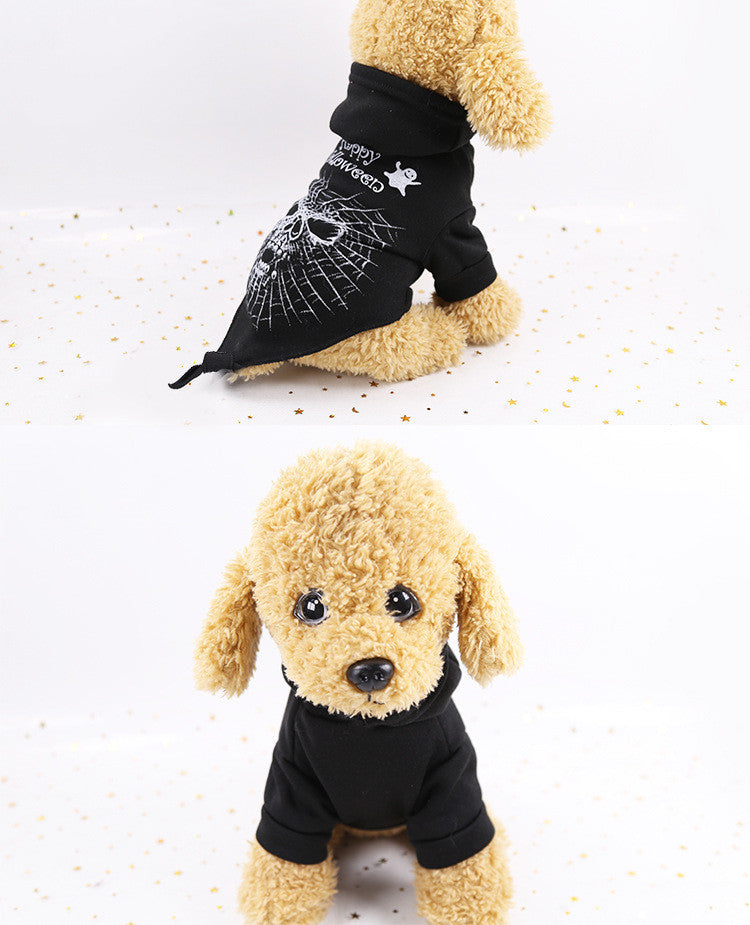 Dog Halloween Funny Dog Clothes: Black Fleece Sweater Costume For Dogs Accessories