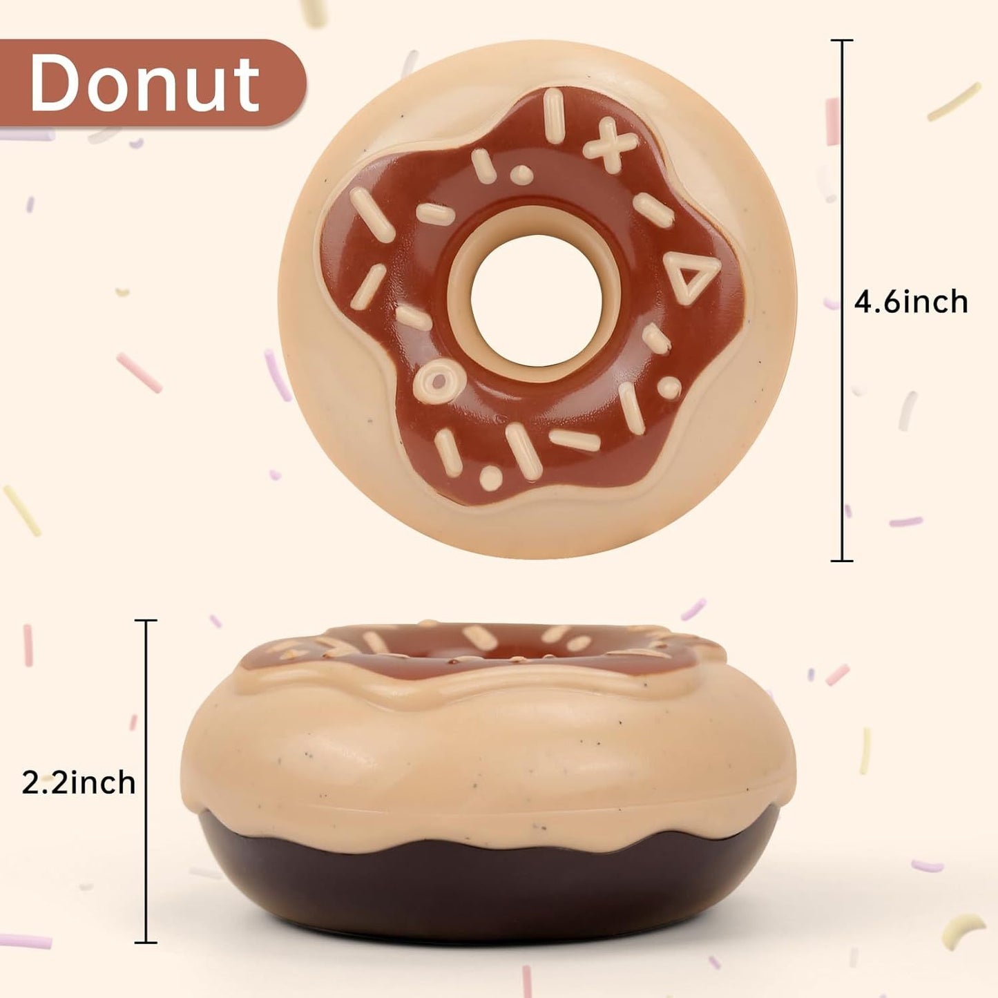 Durable Donut Dog Toy TPR Chewy And Squeaky Interactive Toy for Aggressive Chewers birthday
