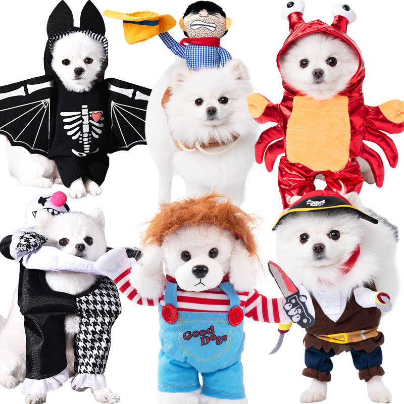Halloween Funny Dog Clothes: Creative Dog Transformation Costume Accessories