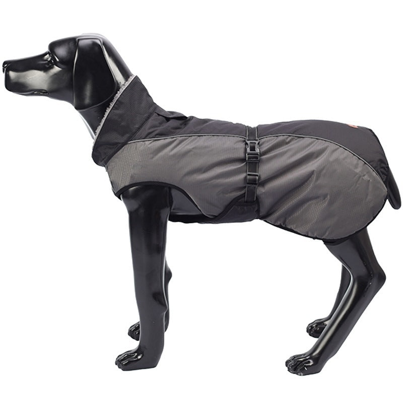 Waterproof Dog Raincoat: Heavy-Duty All-Weather Jacket with Fleece Lining - Black / L - Accessories