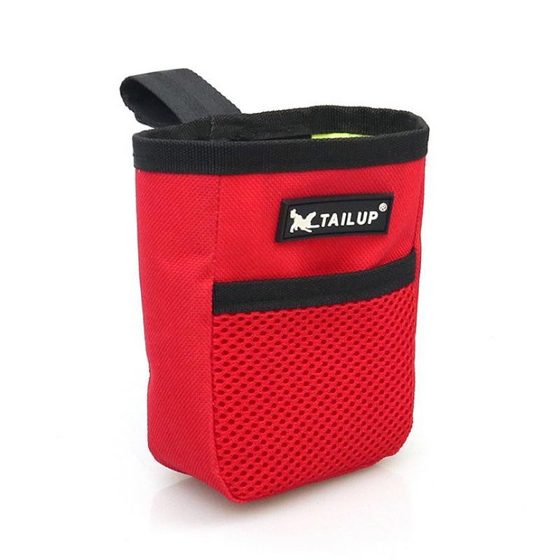 600D Oxford Cloth Mini Dog Training Treat Pouch | Portable Dog Snack Bag Red dog training