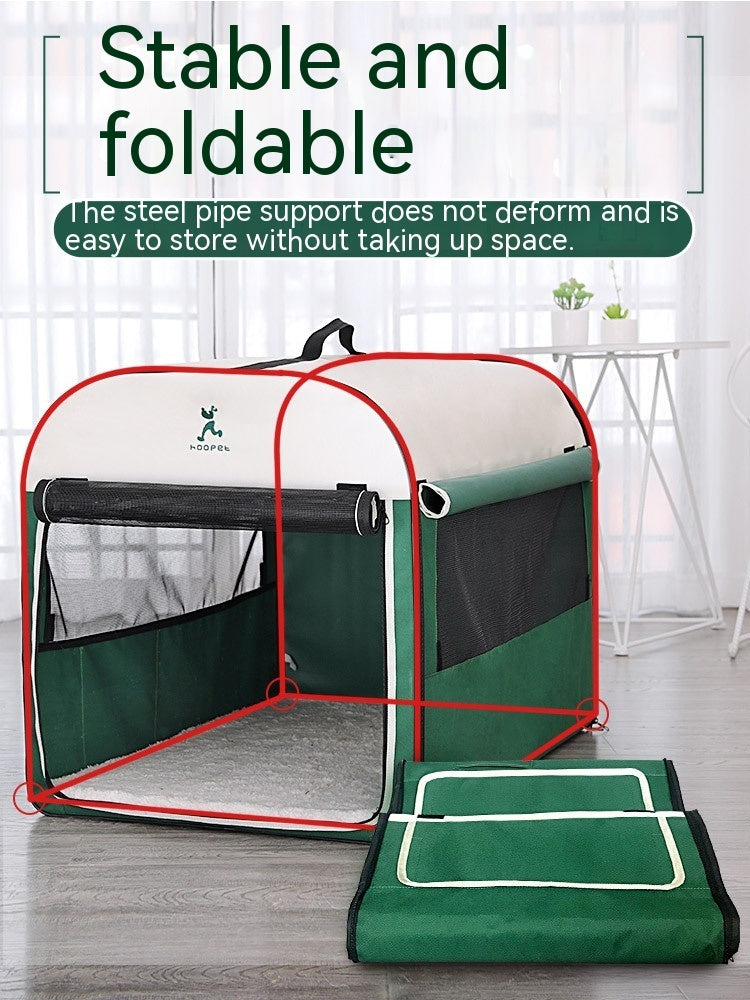 Cozy Indoor/Outdoor Dog House/Tent | Winter Warm And Breathable Dog Kennel Green / S house