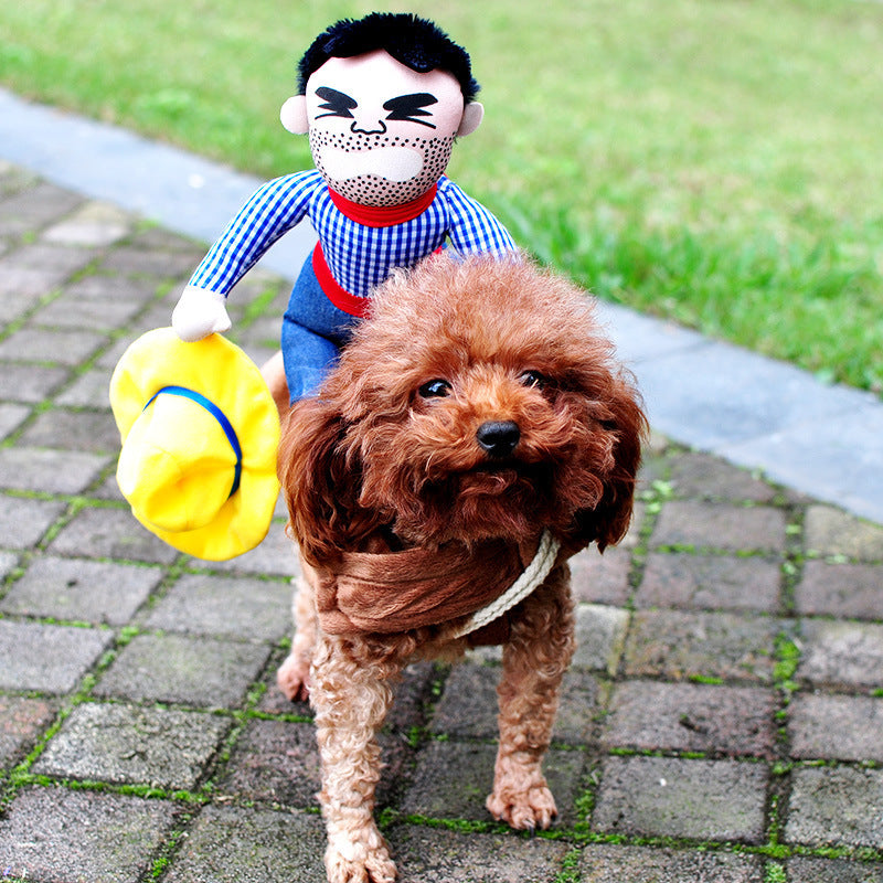 Halloween Funny Dog Costume: Adjustable Dog Cosplay Outfit Horseman / L Accessories