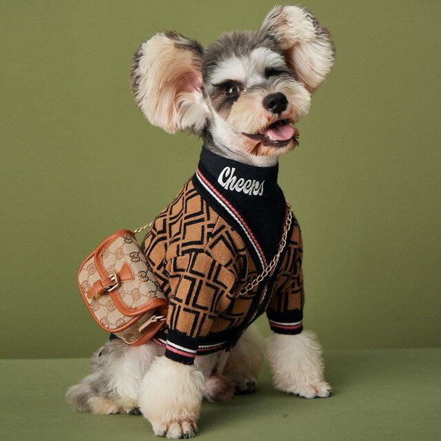 Black High Collar Wool Dog Sweater | Warm And Stylish Dog Apparel Accessories
