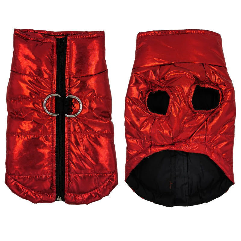 Waterproof Dog Puffer Coat And Vest | Warm Cotton Dog Coat - Bright red / 3XL - coats