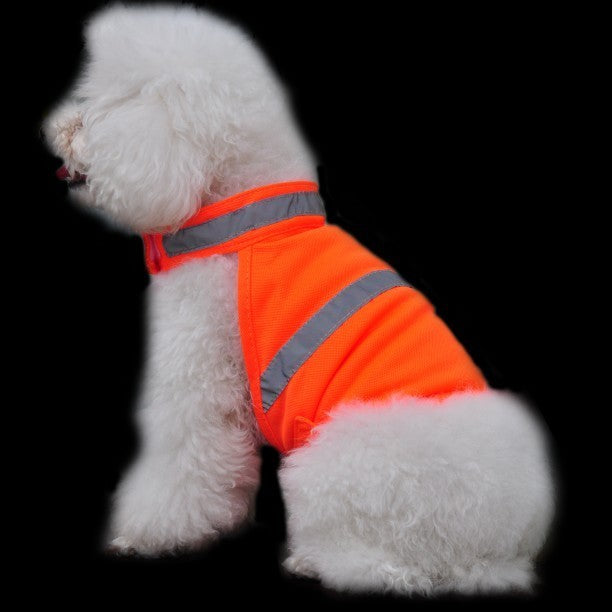 High Visibility Fluorescent Dog Safety Vest | Reflective Dog Clothes - harness