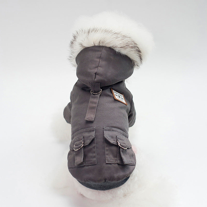 Warm Dog Coat Hoodie for Small Dogs | Winter Dog Apparel and Fashion - Grey / L - Coats & Dog Vests