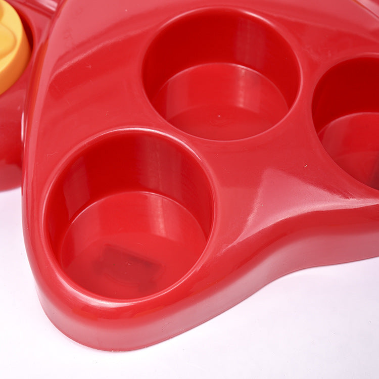 Interactive IQ Training Dog Puzzle Feeder Toy | Rubber Snack Dispenser for Dogs Red toys