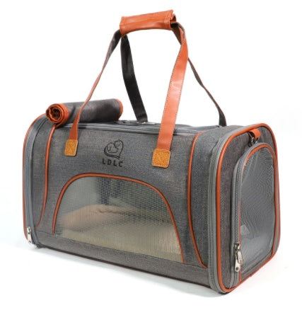 Portable DoTravel Carrier | Multi-Color Dog Bag with Mesh Ventilation - Dark grey - travel