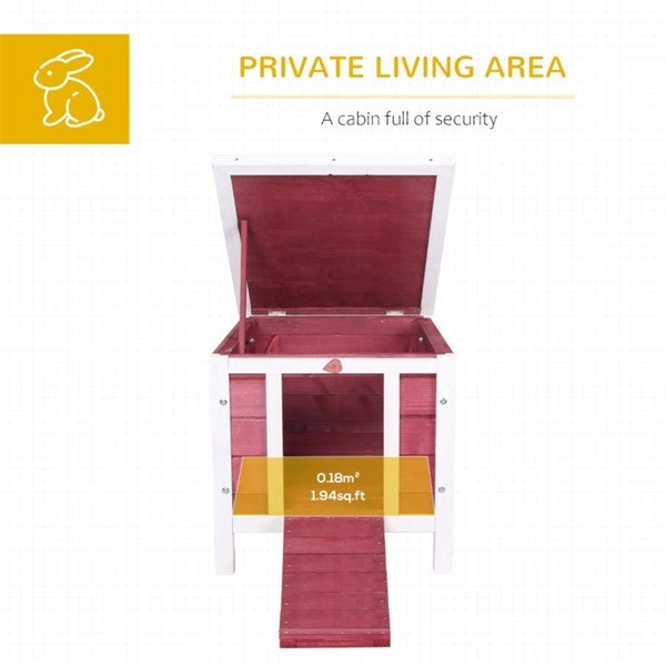 Solid Fir Wood Dog House | Outdoor Dog Kennel with Waterproof Roof Red house