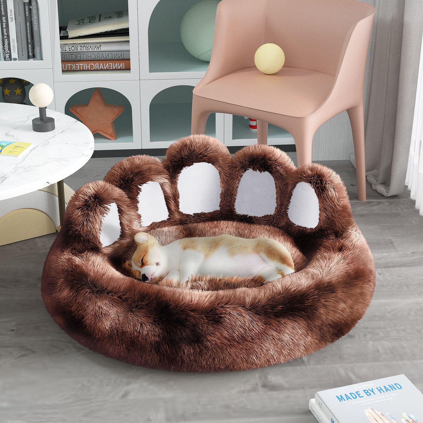 Cute Bear Paw Plush Dog Bed | Cozy And Calming Mat for Small/Medium Dogs beds