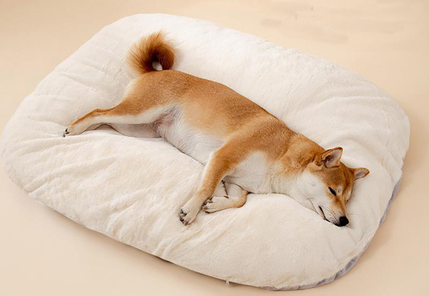 Oval Plush Dog Bed for Crates | Washable Cushion for Large Dogs beds