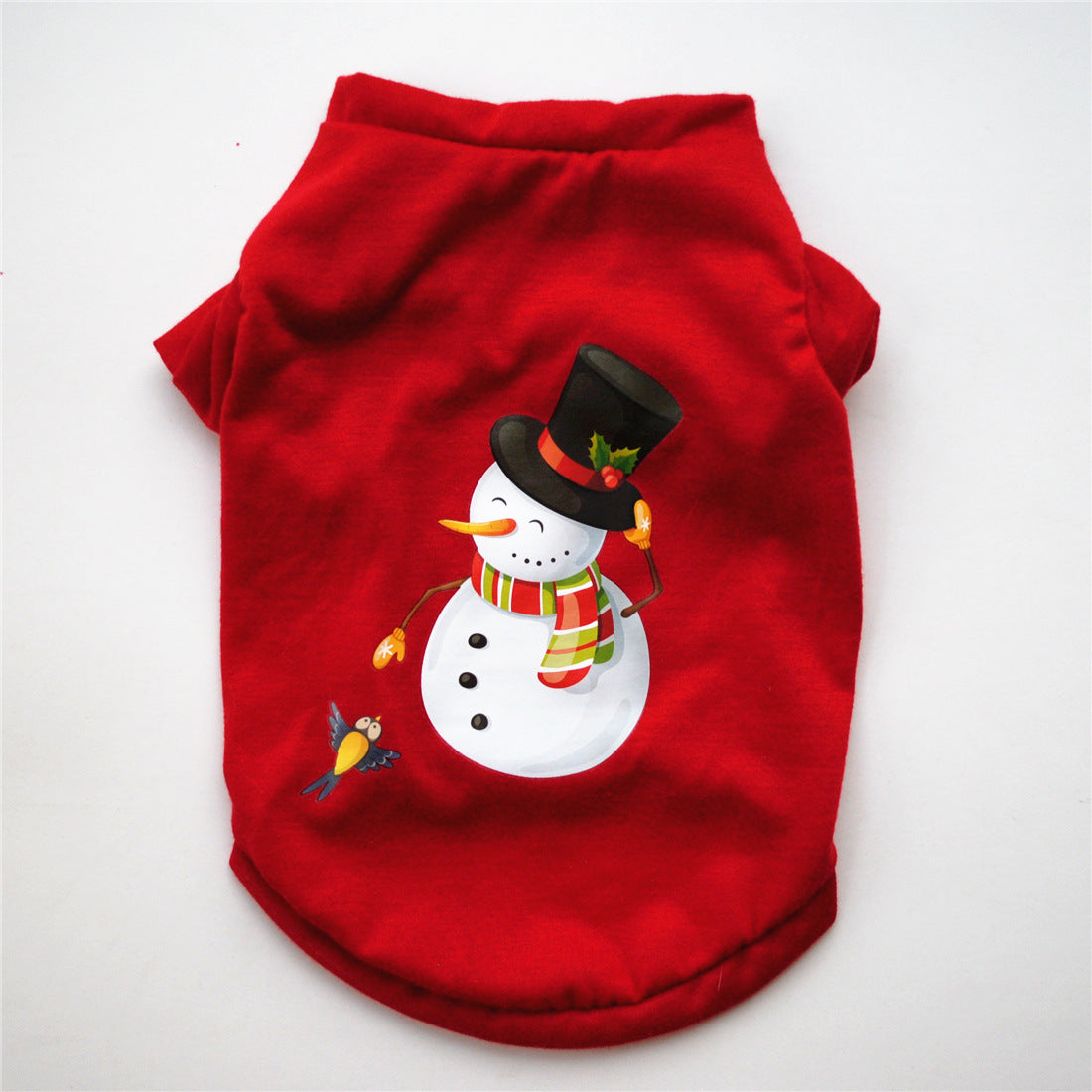 Stylish Christmas Dog Clothes & Apparel Festive Pet Dog Outfits Red Christmas Snowman / L christmas
