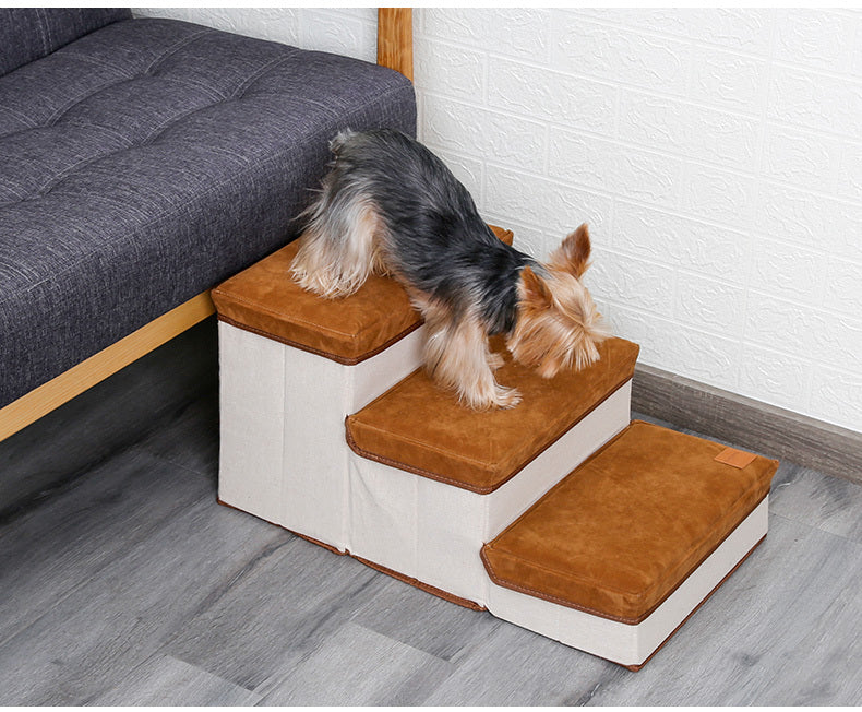 Small Dog Stairs with Storage | Folding Dog Steps for Beds And Couches Pet Stairs01 / Pet Stairs02 home