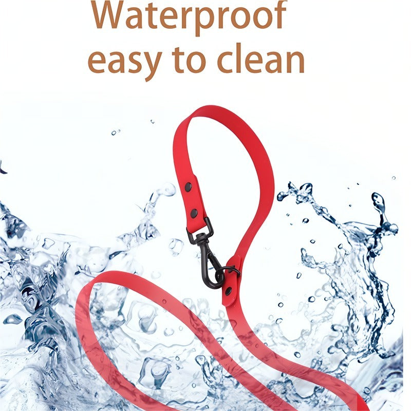 Waterproof Silicone Dog Collar And Leash Set | Easy-to-Clean Dog Collar - Dog Collars & Leashes