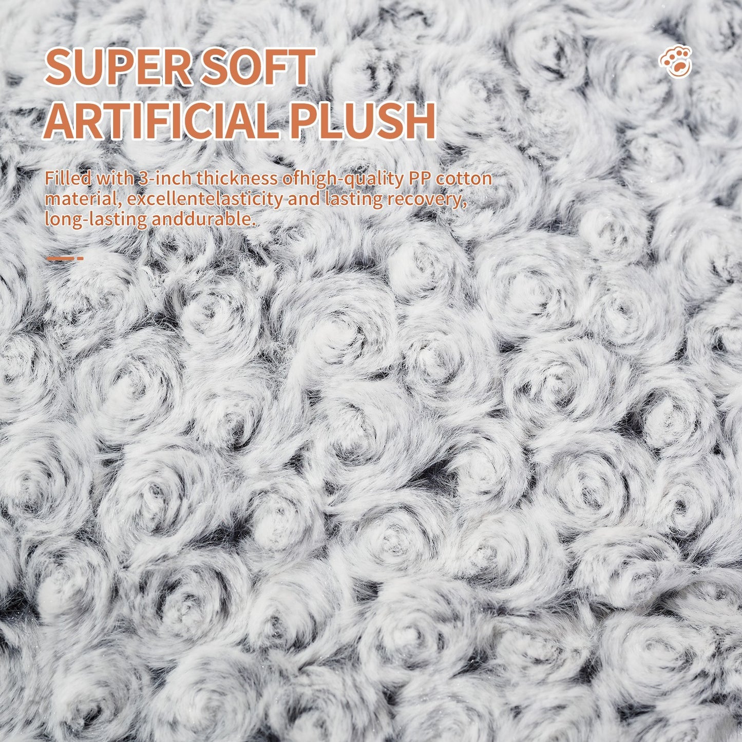 Washable And Fluffy Plush Dog Bed | Calming Dpg Mat with Anti Slip Bottom beds