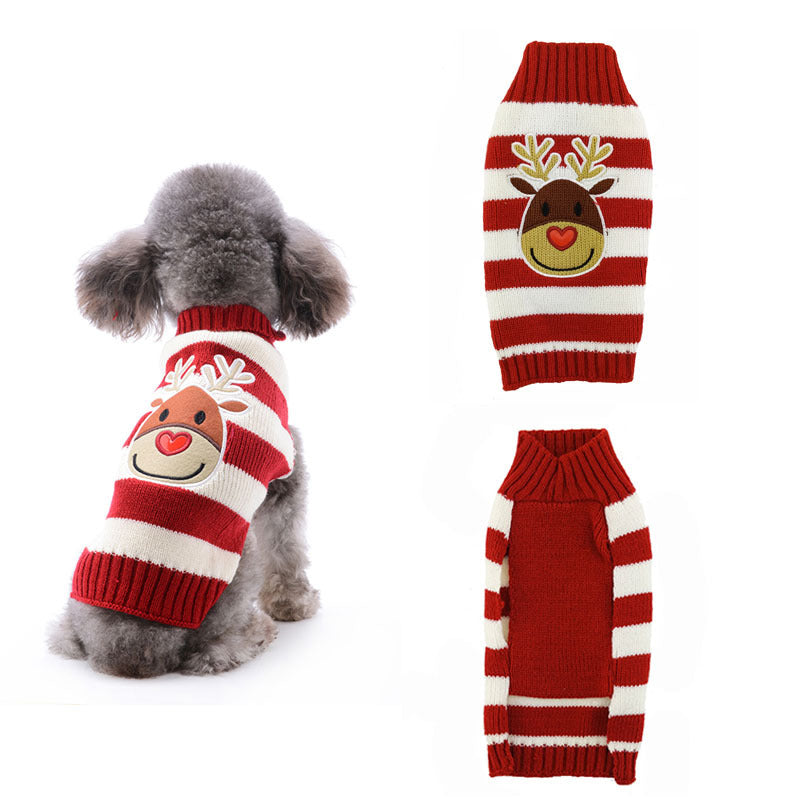 Christmas Pompom Dog Sweater European and American Style Pet Dog Apparel MYD67 / L christmas