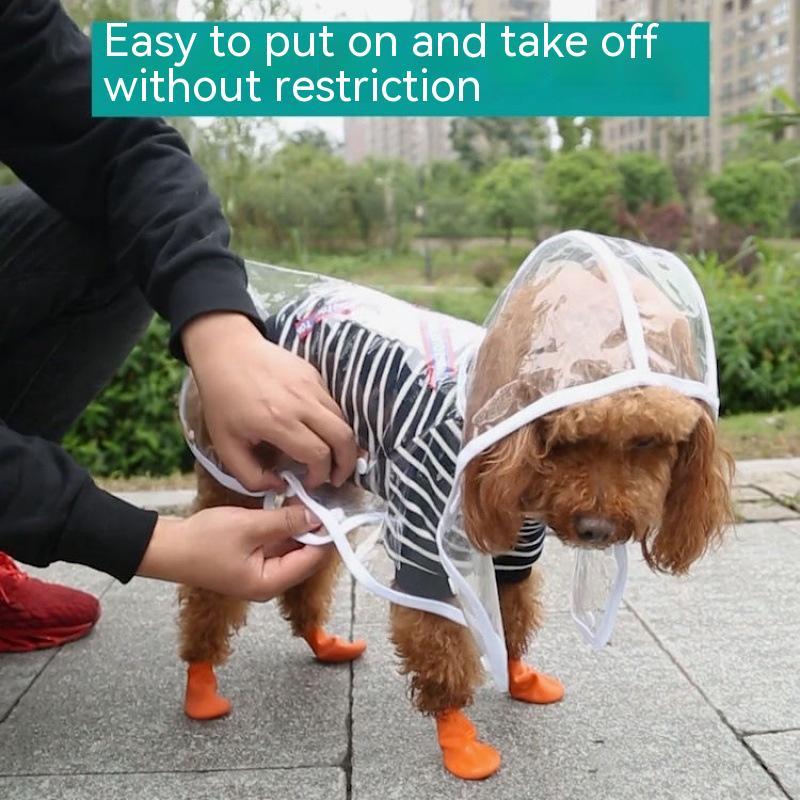 Dog Raincoat: Plastic Waterproof Jacket for Small to Medium Dogs - Accessories