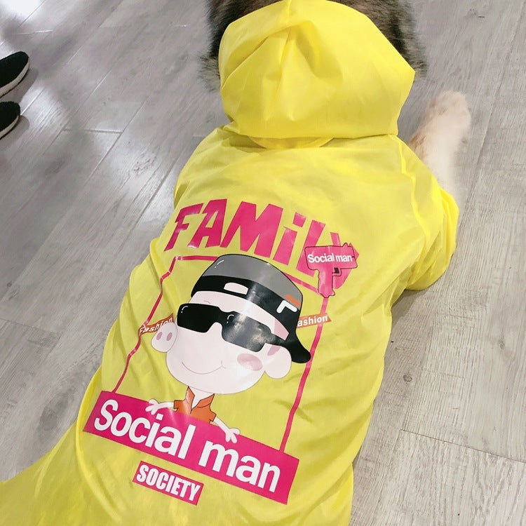 Casual Polyester Dog Raincoat: Lightweight All-Season Dog WaterproofJacket - Yellow / 10XL - Accessories