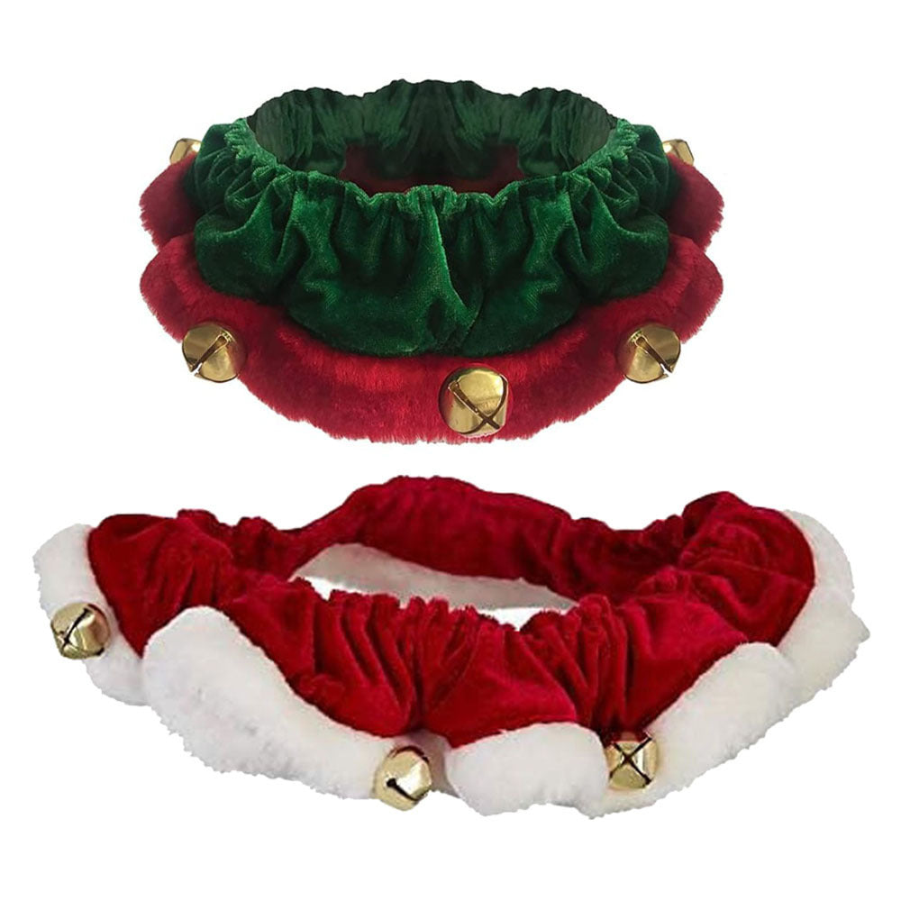 Christmas Dog Collar with Bells & Ornaments Holiday Dog Neckwear christmas