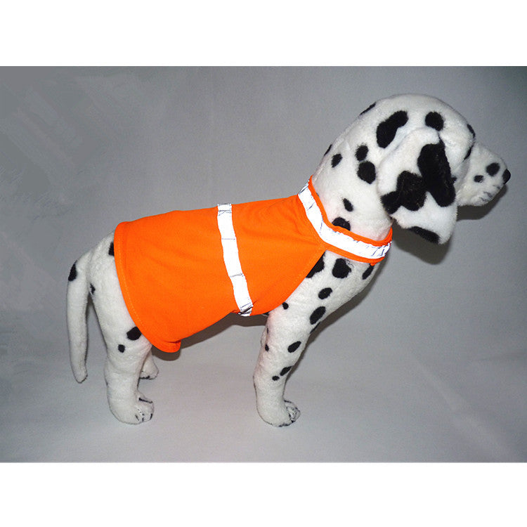 High Visibility Fluorescent Dog Safety Vest | Reflective Dog Clothes - Orange / L - harness