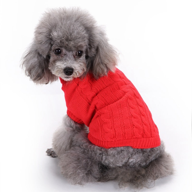 Warm Wool Knitted Dog Sweater | Soft Dog Pullover And Sweater Red / 3XL Accessories