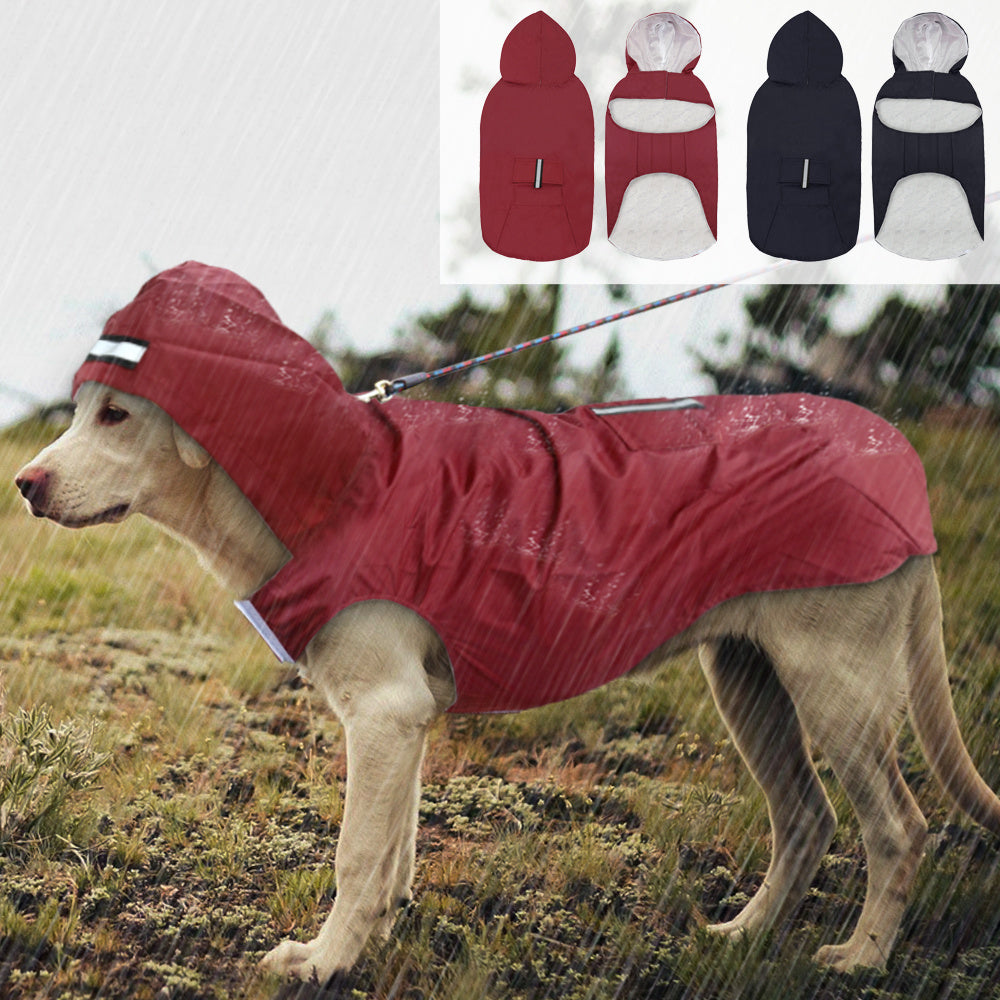 Waterproof Raincoat for Large Dogs | Breathable Mesh Dog Coats - outdoor