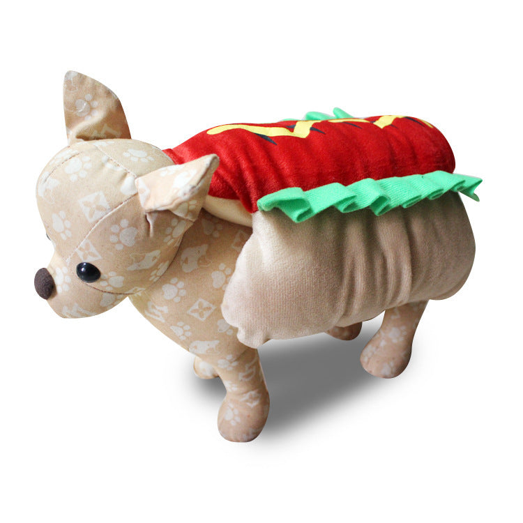 Funny Halloween Dog Costumes Polyester Dog Apparel Hot dog / L halloween
