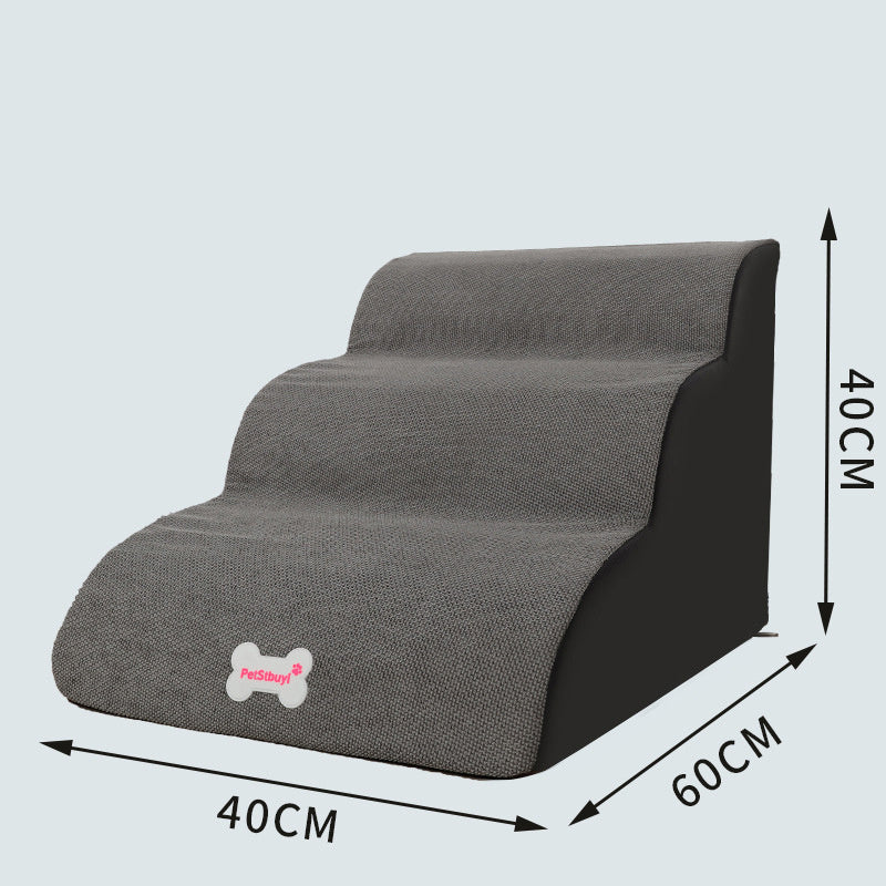 Soft Dog Steps And Ramp | Customizable 2 3 And 4 Layer Dog Ladder 3layers grey / Figure home