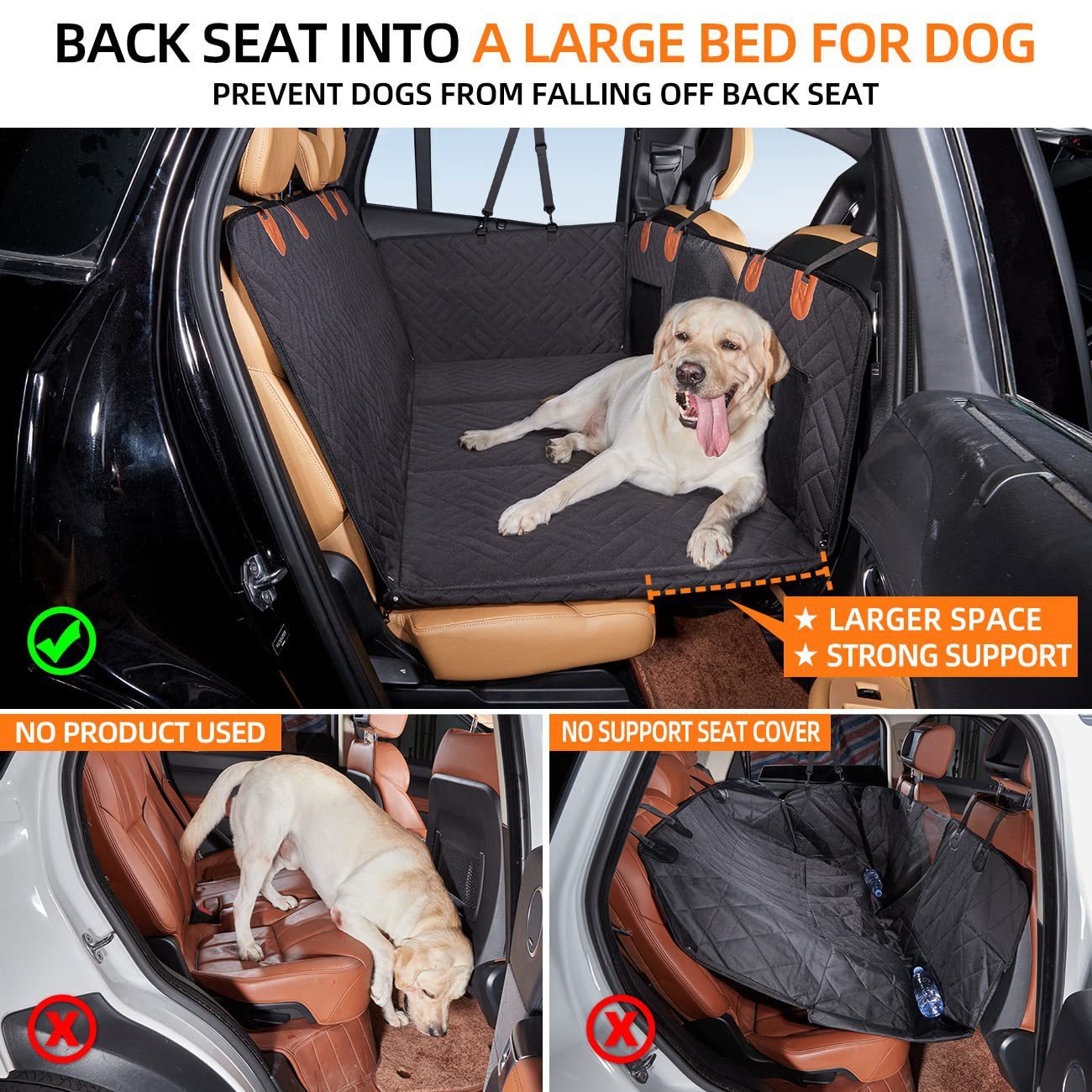 Durable Dog Car Seat Hammock | Vehicle-Mounted Dog Travel Mat - travel