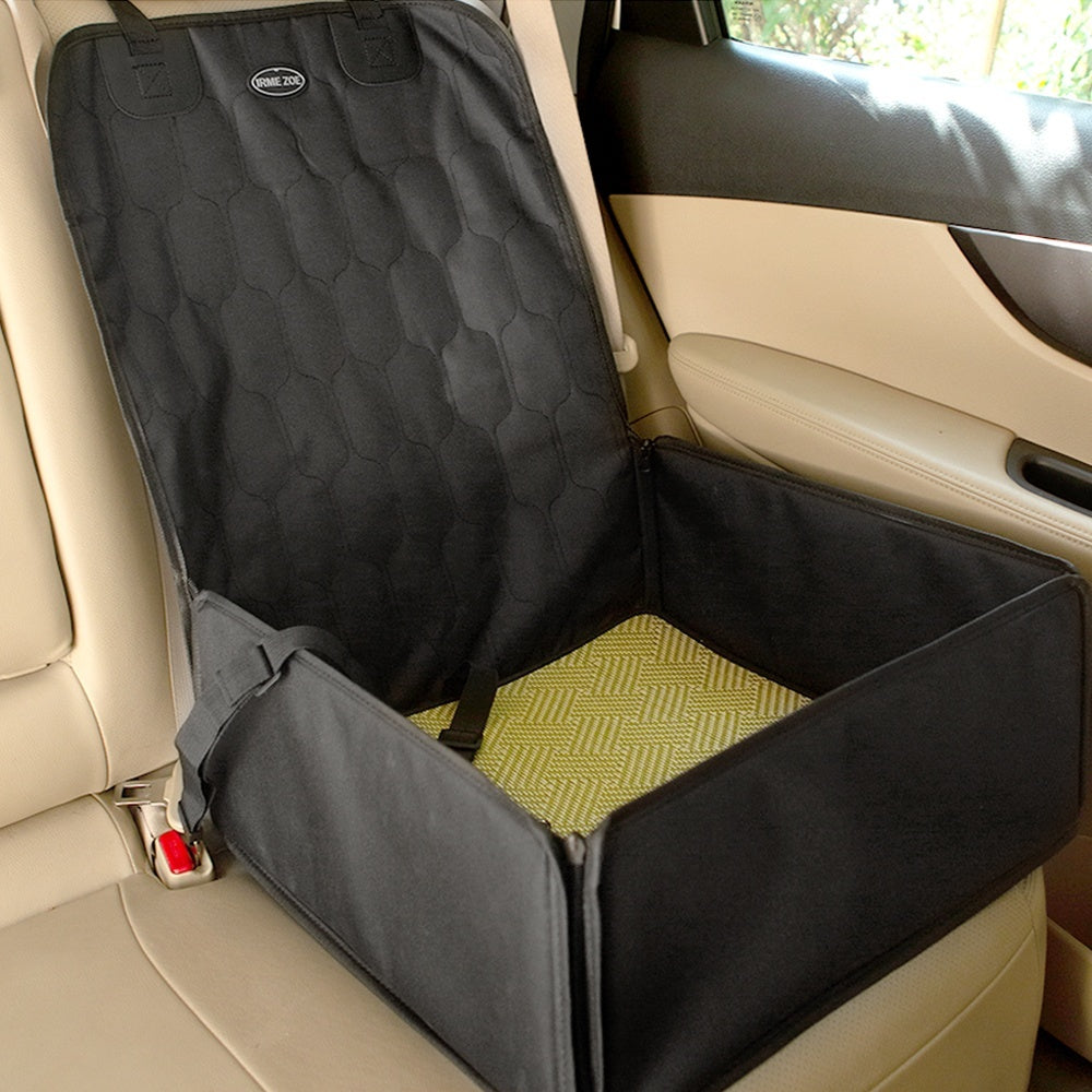 Multi Function Pet Car Dog Seat Cover | Waterproof Dog Travel Hammock Trunk Protector KC60 Dog Basket Velcro Style
