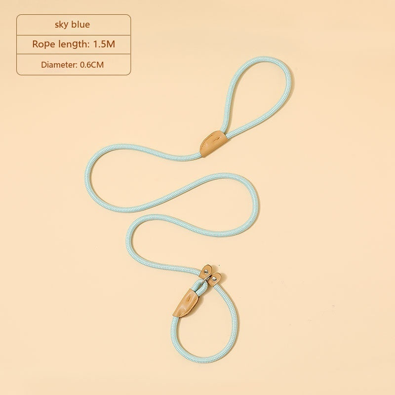 Vibrant Nylon Dog Leash | Durable Dog Lead with Multiple Colors - Sky Blue / 1.5m×0.6cm - Dog Collars & Leashes