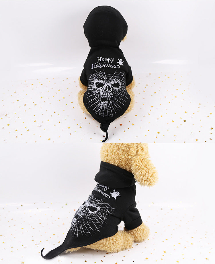 Dog Halloween Funny Dog Clothes: Black Fleece Sweater Costume For Dogs Accessories