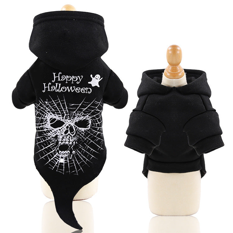 Dog Halloween Funny Dog Clothes: Black Fleece Sweater Costume For Dogs Black / 2XL Accessories