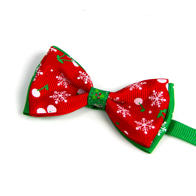 Adjustable Christmas Dog Bow Tie with Bell | Single Piece Dog And Cat Accessory bow