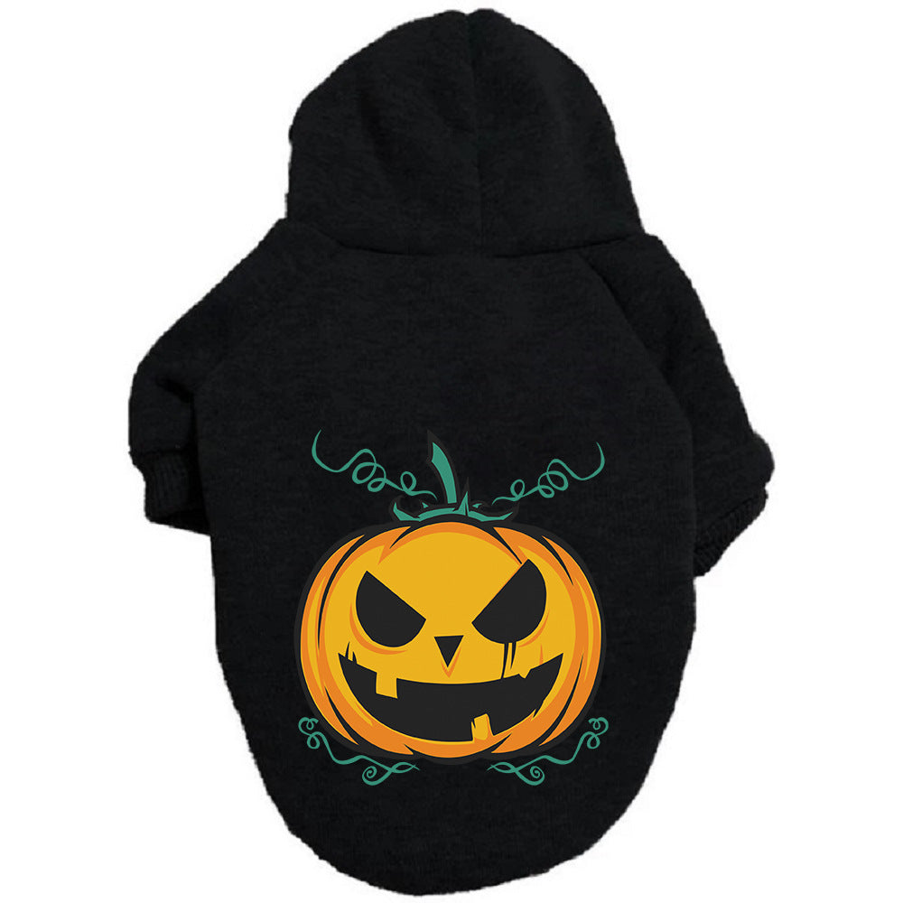 Halloween Pumpkin Dog Pattern Sweater Clothes: Polyester Dog Halloween Sweatshirt Pumpkin Black / 2XL Accessories