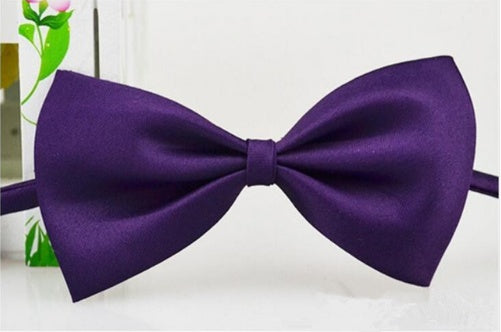 Adjustable Dog Bow Tie And Neck tie | Colorful Dog Accessory Dark Purple beds