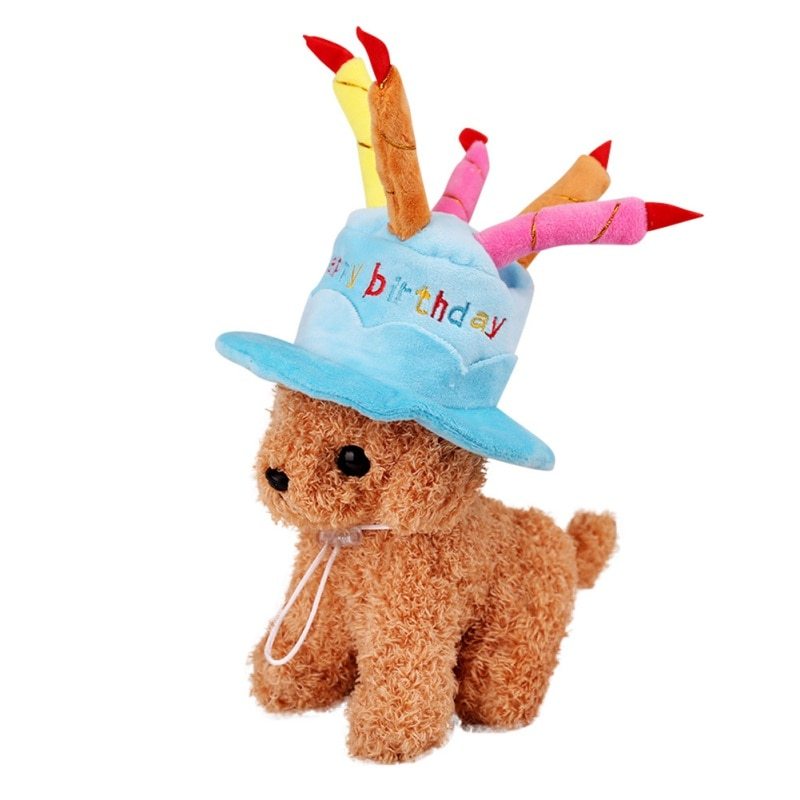 Dog Birthday Cake Hat Adjustable Pet Dog Party Birthday Crown Blue / One size birthday