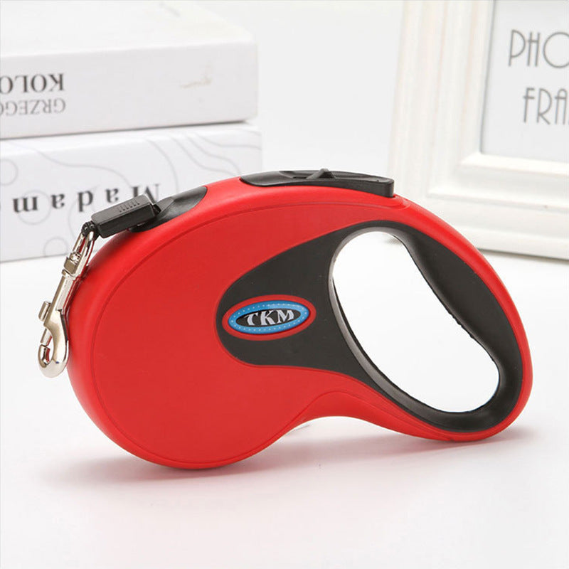 Dog Traction Rope Automatic Retractable Dog Chain Tractor - Red / 3M - leash