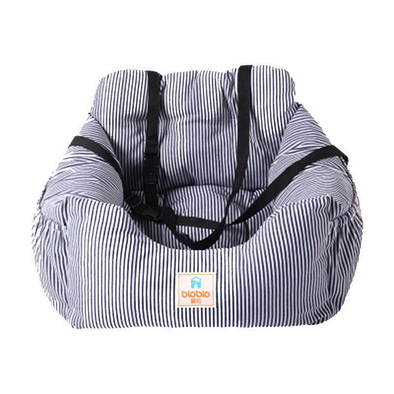 Oxford Cloth Dog Travel Car Seat | Small Dog Booster Cushion for Cars - Blue - travel