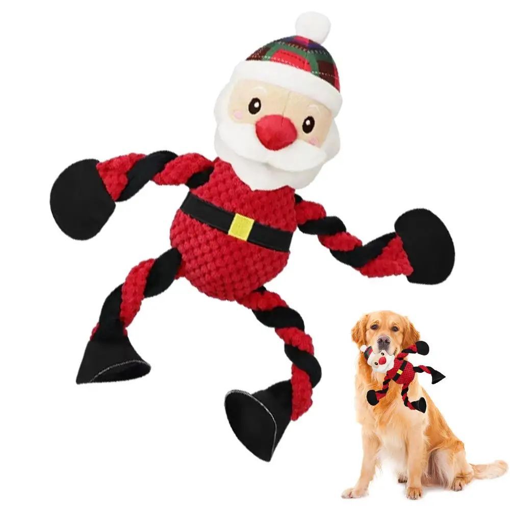 Squeaky Christmas Dog Toy | Interactive Holiday Chew Toy for Dogs Black toys