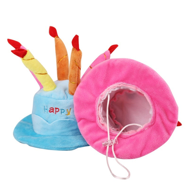Dog Birthday Cake Hat Adjustable Pet Dog Party Birthday Crown birthday