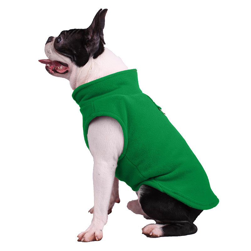 Ocean Print Dog Coat With Harness And Leash Set Green / L Coats & Dog Vests