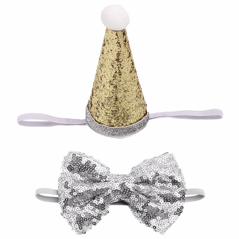 Sequin Solid Color PU Dog Bow Tie | Puppy And Small Dog Accessory White bow
