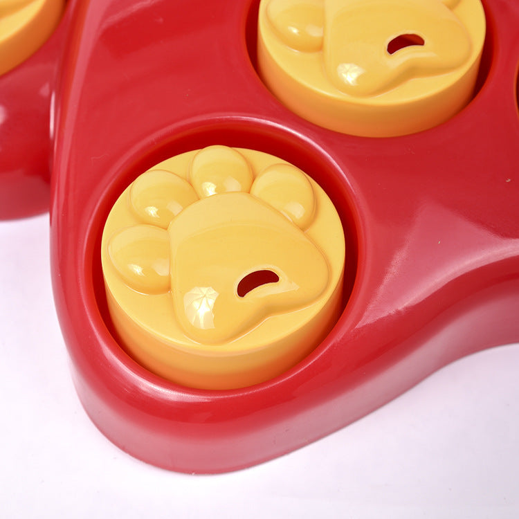 Interactive IQ Training Dog Puzzle Feeder Toy | Rubber Snack Dispenser for Dogs Red toys