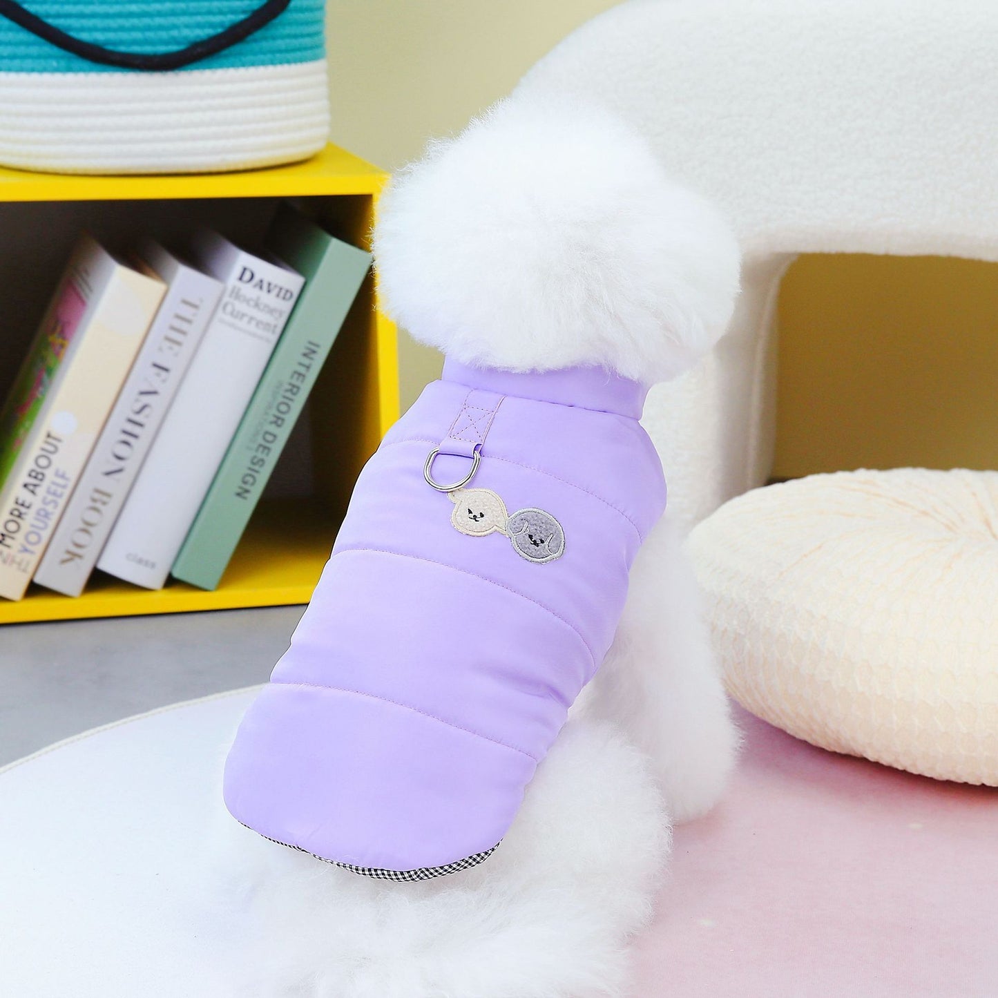 Warm Cotton Dog Vest | Casual Winter Dog Jacket in Multiple Colors - Purple / L - coats