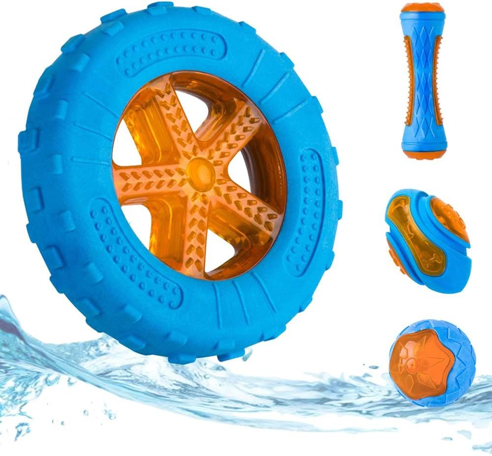 Durable Dog Squeaky Toys Set | Floating Dog Toys for Interactive Play And Fetch toys